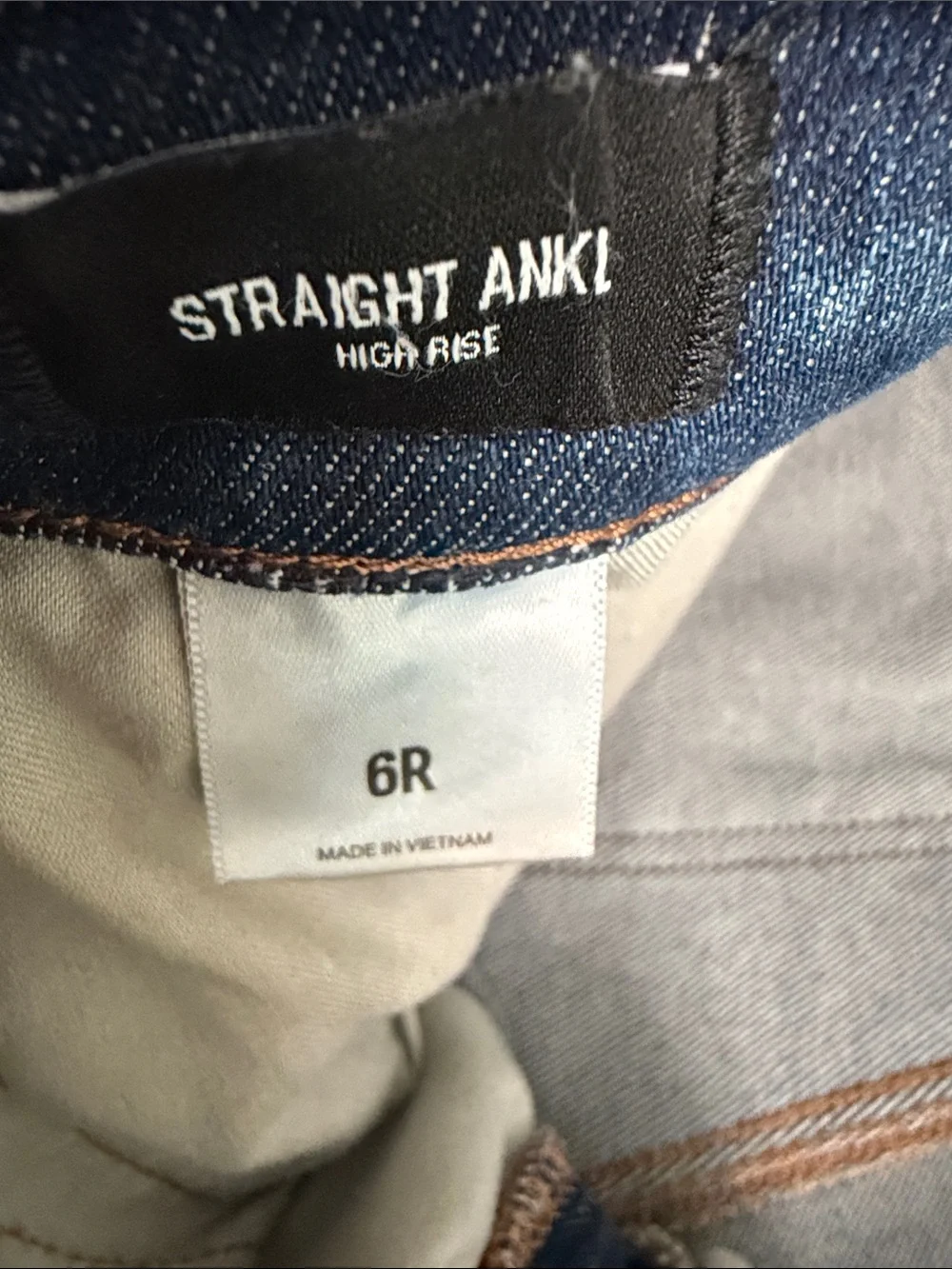 Express Dark Blue High-Rise Cropped Straight Jeans